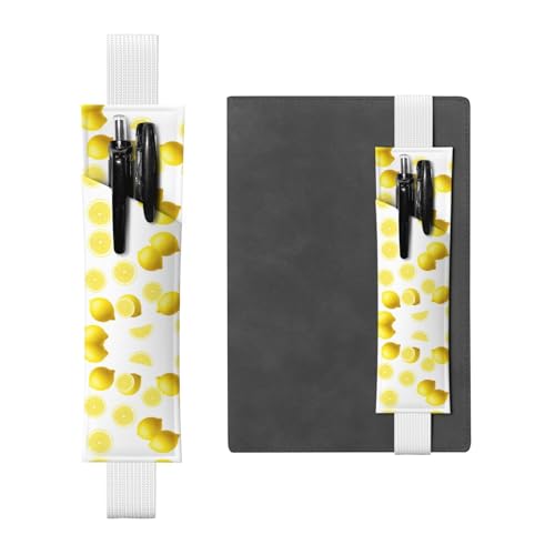 LLKGOT Leder-Stifthalter, Lesezeichen, Zitronendruck, für Hardcover-Tagebücher, Tagebücher, Planer, verstellbarer Riemen LLKGOT Leder-Stifthalter, Lesezeichen, Zitronendruck, für Hardcover-Tagebücher, Tagebücher, Planer, verstellbarer Riemen von LLKGOT