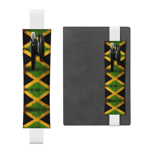 LLKGOT Leder-Stifthalter, Lesezeichen, alte jamaikanische Flagge, Druck für Hardcover-Tagebücher, Tagebücher, Planer, verstellbarer Riemen LLKGOT Leder-Stifthalter, Lesezeichen, alte jamaikanische Flagge, Druck für Hardcover-Tagebücher, Tagebücher, Planer, verstellbarer Riemen von LLKGOT