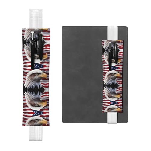 LLKGOT Leder-Stifthalter, Lesezeichen, amerikanischer Weißkopfseeadler, Druck für Hardcover-Zeitschriften, Tagebücher, Planer, verstellbarer Riemen LLKGOT Leder-Stifthalter, Lesezeichen, amerikanischer Weißkopfseeadler, Druck für Hardcover-Zeitschriften, Tagebücher, Planer, verstellbarer Riemen von LLKGOT