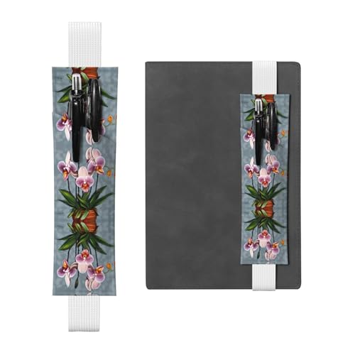 LLKGOT Leder-Stifthalter, Lesezeichen, blühende Orchideen, Druck für Hardcover-Tagebücher, Tagebücher, Planer, verstellbarer Riemen LLKGOT Leder-Stifthalter, Lesezeichen, blühende Orchideen, Druck für Hardcover-Tagebücher, Tagebücher, Planer, verstellbarer Riemen von LLKGOT