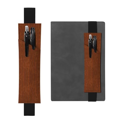 LLKGOT Leder-Stifthalter, Lesezeichen, braunes Holzmuster, Druck für Hardcover-Tagebücher, Tagebücher, Planer, verstellbarer Riemen LLKGOT Leder-Stifthalter, Lesezeichen, braunes Holzmuster, Druck für Hardcover-Tagebücher, Tagebücher, Planer, verstellbarer Riemen von LLKGOT