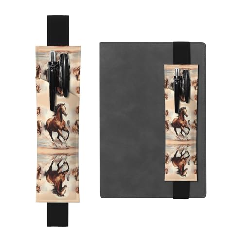 LLKGOT Leder-Stifthalter, Lesezeichen, braunes Pferd, Druck für Hardcover-Tagebücher, Tagebücher, Planer, verstellbarer Riemen LLKGOT Leder-Stifthalter, Lesezeichen, braunes Pferd, Druck für Hardcover-Tagebücher, Tagebücher, Planer, verstellbarer Riemen von LLKGOT