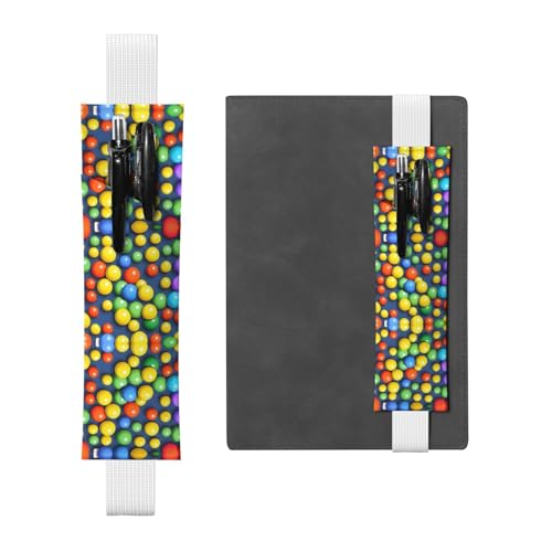 LLKGOT Leder-Stifthalter, Lesezeichen, bunte Kugeln, Druck für Hardcover-Tagebücher, Tagebücher, Planer, verstellbarer Riemen LLKGOT Leder-Stifthalter, Lesezeichen, bunte Kugeln, Druck für Hardcover-Tagebücher, Tagebücher, Planer, verstellbarer Riemen von LLKGOT