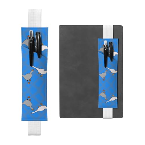 LLKGOT Leder-Stifthalter, Lesezeichen, grauer Gänsedruck, für Hardcover-Tagebücher, Tagebücher, Planer, verstellbarer Riemen LLKGOT Leder-Stifthalter, Lesezeichen, grauer Gänsedruck, für Hardcover-Tagebücher, Tagebücher, Planer, verstellbarer Riemen von LLKGOT