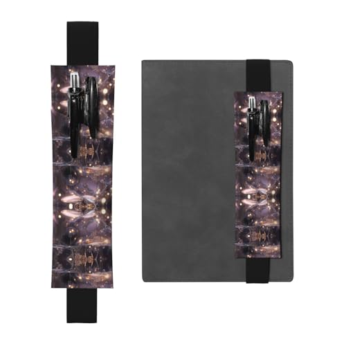 LLKGOT Leder-Stifthalter, Lesezeichen, rosa Kristalldruck, für gebundene Tagebücher, Planer, verstellbarer Riemen LLKGOT Leder-Stifthalter, Lesezeichen, rosa Kristalldruck, für gebundene Tagebücher, Planer, verstellbarer Riemen von LLKGOT