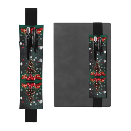 LLKGOT Leder-Stifthalter, Lesezeichen, runde Kugel, Weihnachtsbaumdruck, für gebundene Tagebücher, Planer, verstellbarer Riemen LLKGOT Leder-Stifthalter, Lesezeichen, runde Kugel, Weihnachtsbaumdruck, für gebundene Tagebücher, Planer, verstellbarer Riemen von LLKGOT