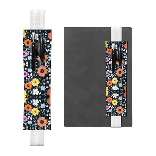 LLKGOT Leder-Stifthalter, Lesezeichen, schöne bunte Blumen, Druck für Hardcover-Tagebücher, Tagebücher, Planer, verstellbarer Riemen LLKGOT Leder-Stifthalter, Lesezeichen, schöne bunte Blumen, Druck für Hardcover-Tagebücher, Tagebücher, Planer, verstellbarer Riemen von LLKGOT