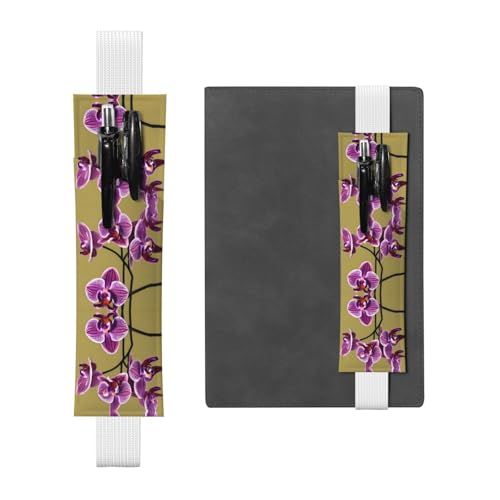 LLKGOT Leder-Stifthalter, Lesezeichen, schöner Orchideen-Druck, für Hardcover-Tagebücher, Tagebücher, Planer, verstellbarer Riemen LLKGOT Leder-Stifthalter, Lesezeichen, schöner Orchideen-Druck, für Hardcover-Tagebücher, Tagebücher, Planer, verstellbarer Riemen von LLKGOT