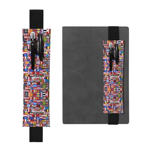 LLKGOT Leder-Stifthalter, Lesezeichen, verschiedene Flaggen, Druck für Hardcover-Tagebücher, Tagebücher, Planer, verstellbarer Riemen LLKGOT Leder-Stifthalter, Lesezeichen, verschiedene Flaggen, Druck für Hardcover-Tagebücher, Tagebücher, Planer, verstellbarer Riemen von LLKGOT