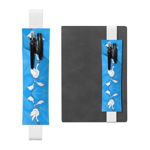 LLKGOT Leder-Stifthalter, Lesezeichen, weißes Gänsehaus, Druck für Hardcover-Tagebücher, Tagebücher, Planer, verstellbarer Riemen LLKGOT Leder-Stifthalter, Lesezeichen, weißes Gänsehaus, Druck für Hardcover-Tagebücher, Tagebücher, Planer, verstellbarer Riemen von LLKGOT