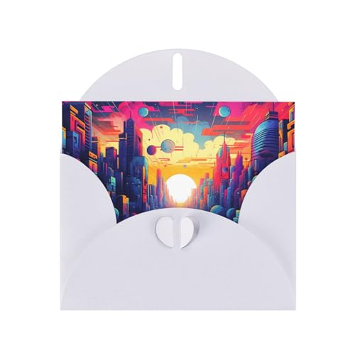 LLKGOT Magnificent City Bilder-Grußkarte – Premium-Perlglanz-Papier, doppelseitiges Perlmutt-Design LLKGOT Magnificent City Bilder-Grußkarte – Premium-Perlglanz-Papier, doppelseitiges Perlmutt-Design von LLKGOT