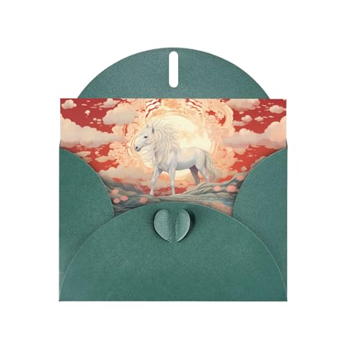 LLKGOT Majestic White Horse Picture Grußkarte – Premium-Perlglanz-Papier, doppelseitiges Perlmutt-Design LLKGOT Majestic White Horse Picture Grußkarte – Premium-Perlglanz-Papier, doppelseitiges Perlmutt-Design von LLKGOT