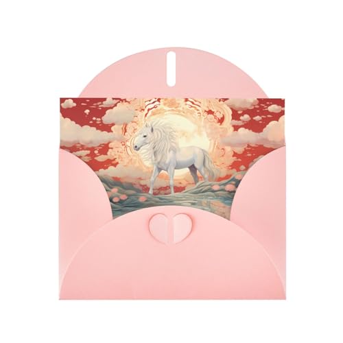 LLKGOT Majestic White Horse Picture Grußkarte – Premium-Perlglanz-Papier, doppelseitiges Perlmutt-Design LLKGOT Majestic White Horse Picture Grußkarte – Premium-Perlglanz-Papier, doppelseitiges Perlmutt-Design von LLKGOT