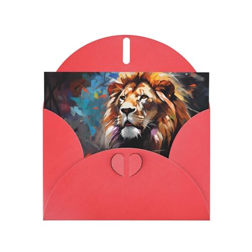 LLKGOT Majestic and Majestic Lion Picture Greeting Card - Premium Pearlescent Paper Double Sided Pearl Effect Design LLKGOT Majestic and Majestic Lion Picture Greeting Card - Premium Pearlescent Paper Double Sided Pearl Effect Design von LLKGOT