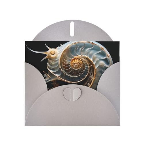 LLKGOT Mechanische Muschelbild-Grußkarte – Premium-Perlglanz-Papier, doppelseitiges Perlmutt-Design LLKGOT Mechanische Muschelbild-Grußkarte – Premium-Perlglanz-Papier, doppelseitiges Perlmutt-Design von LLKGOT