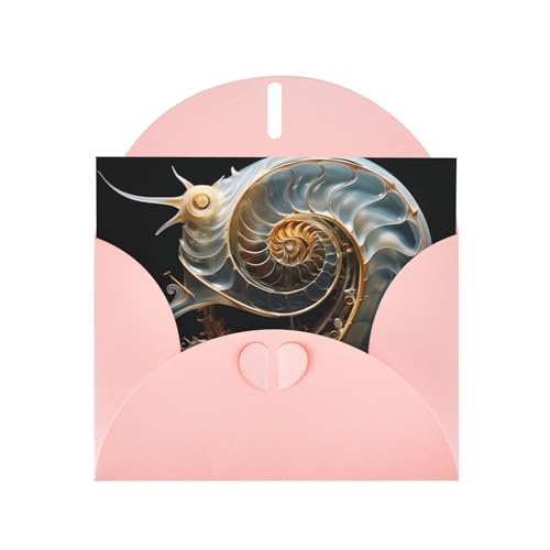 LLKGOT Mechanische Muschelbild-Grußkarte – Premium-Perlglanz-Papier, doppelseitiges Perlmutt-Design LLKGOT Mechanische Muschelbild-Grußkarte – Premium-Perlglanz-Papier, doppelseitiges Perlmutt-Design von LLKGOT