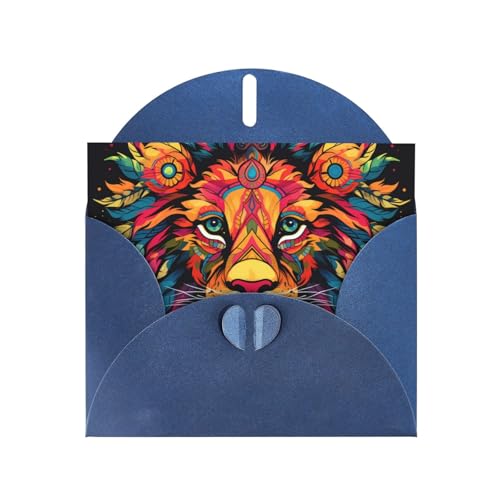 LLKGOT Mighty Lion Bilder-Grußkarte – Premium-Perlglanz-Papier, doppelseitiges Perlglanz-Design LLKGOT Mighty Lion Bilder-Grußkarte – Premium-Perlglanz-Papier, doppelseitiges Perlglanz-Design von LLKGOT