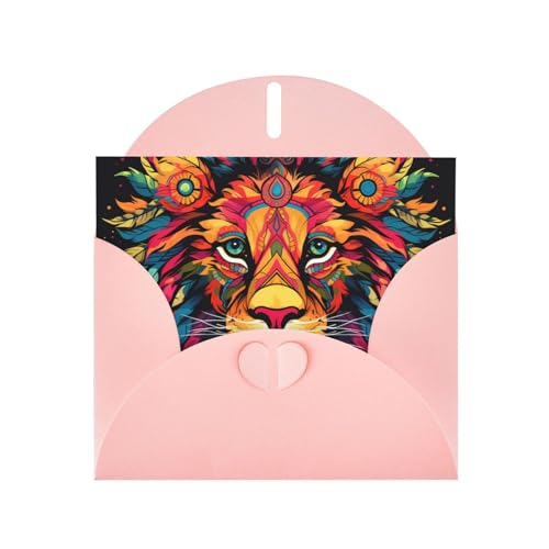LLKGOT Mighty Lion Bilder-Grußkarte – Premium-Perlglanz-Papier, doppelseitiges Perlglanz-Design LLKGOT Mighty Lion Bilder-Grußkarte – Premium-Perlglanz-Papier, doppelseitiges Perlglanz-Design von LLKGOT