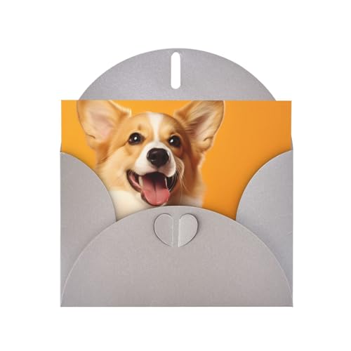 LLKGOT Mischievous Corgi Bilder-Grußkarte – Premium-Perlglanz-Papier, doppelseitiges Perlglanz-Design LLKGOT Mischievous Corgi Bilder-Grußkarte – Premium-Perlglanz-Papier, doppelseitiges Perlglanz-Design von LLKGOT