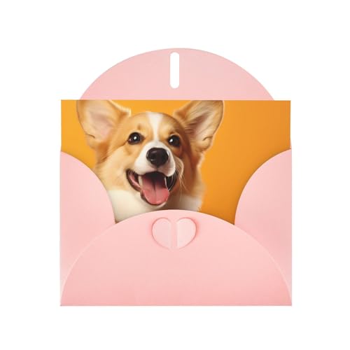 LLKGOT Mischievous Corgi Bilder-Grußkarte – Premium-Perlglanz-Papier, doppelseitiges Perlglanz-Design LLKGOT Mischievous Corgi Bilder-Grußkarte – Premium-Perlglanz-Papier, doppelseitiges Perlglanz-Design von LLKGOT