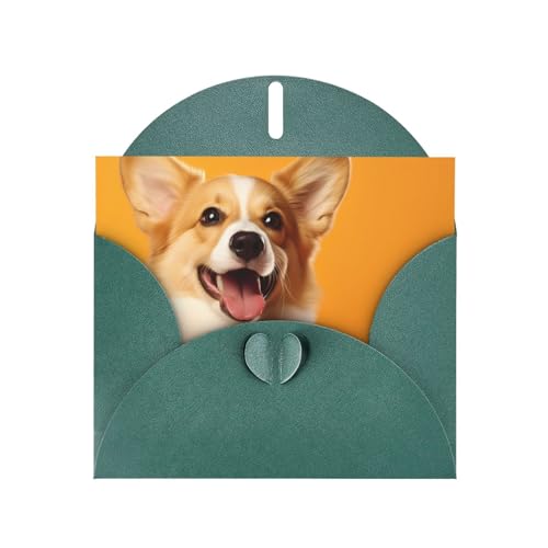 LLKGOT Mischievous Corgi Bilder-Grußkarte – Premium-Perlglanz-Papier, doppelseitiges Perlglanz-Design LLKGOT Mischievous Corgi Bilder-Grußkarte – Premium-Perlglanz-Papier, doppelseitiges Perlglanz-Design von LLKGOT