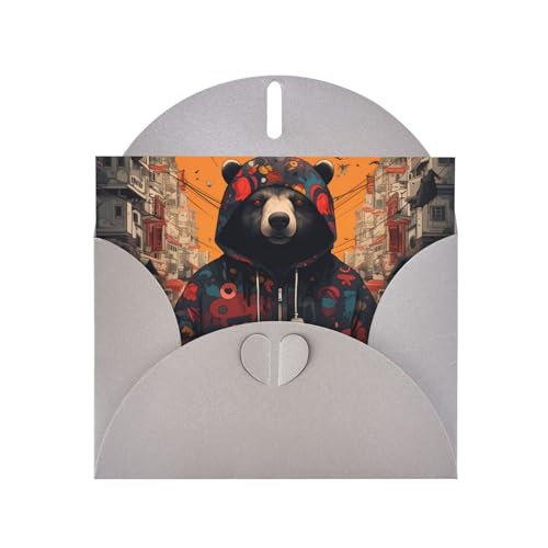 LLKGOT Modische Bärenbild-Grußkarte – Premium-Perlglanz-Papier, doppelseitiges Perlmutt-Design LLKGOT Modische Bärenbild-Grußkarte – Premium-Perlglanz-Papier, doppelseitiges Perlmutt-Design von LLKGOT