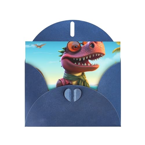 LLKGOT Modische Dinosaurier-Bild-Grußkarte – Premium-Perlglanz-Papier, doppelseitiges Perlmutt-Design LLKGOT Modische Dinosaurier-Bild-Grußkarte – Premium-Perlglanz-Papier, doppelseitiges Perlmutt-Design von LLKGOT