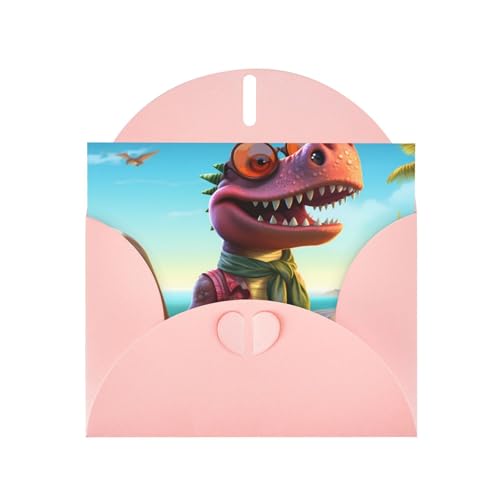 LLKGOT Modische Dinosaurier-Bild-Grußkarte – Premium-Perlglanz-Papier, doppelseitiges Perlmutt-Design LLKGOT Modische Dinosaurier-Bild-Grußkarte – Premium-Perlglanz-Papier, doppelseitiges Perlmutt-Design von LLKGOT