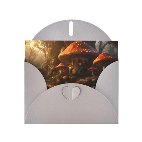 LLKGOT Mushroom World Bilder-Grußkarte – Premium-Perlglanz-Papier, doppelseitiges Perlglanz-Design LLKGOT Mushroom World Bilder-Grußkarte – Premium-Perlglanz-Papier, doppelseitiges Perlglanz-Design von LLKGOT