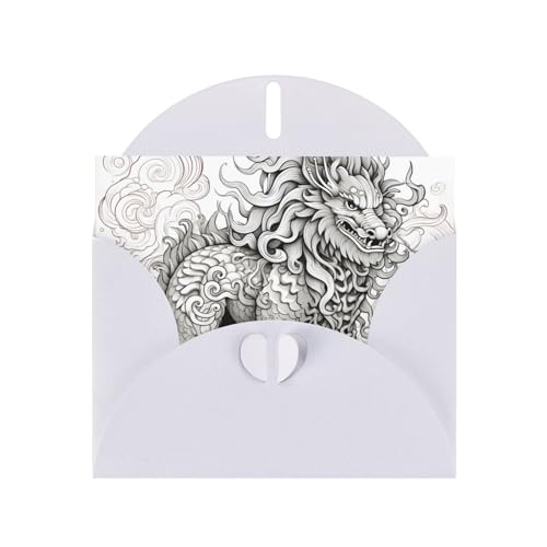 LLKGOT Mythologische Tierbild-Grußkarte – Premium-Perlglanz-Papier, doppelseitiges Perlglanz-Design LLKGOT Mythologische Tierbild-Grußkarte – Premium-Perlglanz-Papier, doppelseitiges Perlglanz-Design von LLKGOT