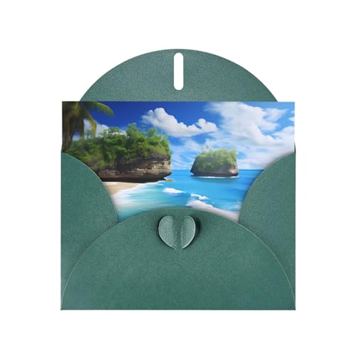 LLKGOT Schöne Strandbild-Grußkarte – Premium-Perlglanz-Papier, doppelseitiges Perlmutt-Design LLKGOT Schöne Strandbild-Grußkarte – Premium-Perlglanz-Papier, doppelseitiges Perlmutt-Design von LLKGOT