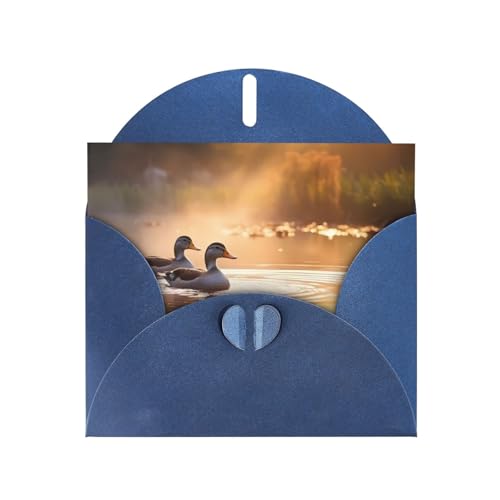 LLKGOT Stockente Enten bei Sonnenuntergang Bilder-Grußkarte – Premium-Perlglanz-Papier, doppelseitiges Perlglanz-Design LLKGOT Stockente Enten bei Sonnenuntergang Bilder-Grußkarte – Premium-Perlglanz-Papier, doppelseitiges Perlglanz-Design von LLKGOT