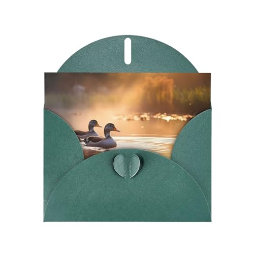LLKGOT Stockente Enten bei Sonnenuntergang Bilder-Grußkarte – Premium-Perlglanz-Papier, doppelseitiges Perlglanz-Design LLKGOT Stockente Enten bei Sonnenuntergang Bilder-Grußkarte – Premium-Perlglanz-Papier, doppelseitiges Perlglanz-Design von LLKGOT