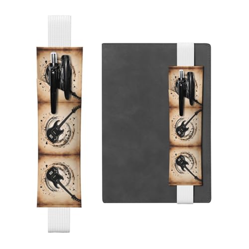 Leder-Stifthalter, Lesezeichen, LLKGOT Gitarre, Bass, Musikinstrumente, Druck für Hardcover-Tagebücher, Tagebücher, Planer – verstellbarer Riemen Leder-Stifthalter, Lesezeichen, LLKGOT Gitarre, Bass, Musikinstrumente, Druck für Hardcover-Tagebücher, Tagebücher, Planer – verstellbarer Riemen von LLKGOT