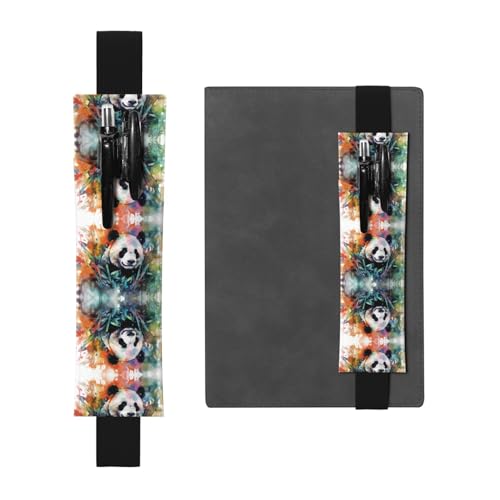 Leder-Stifthalter, Lesezeichen, LLKGOT Öl auf Leinwand, Panda-Druck für Hardcover-Tagebücher, Tagebücher, Planer, verstellbarer Riemen Leder-Stifthalter, Lesezeichen, LLKGOT Öl auf Leinwand, Panda-Druck für Hardcover-Tagebücher, Tagebücher, Planer, verstellbarer Riemen von LLKGOT