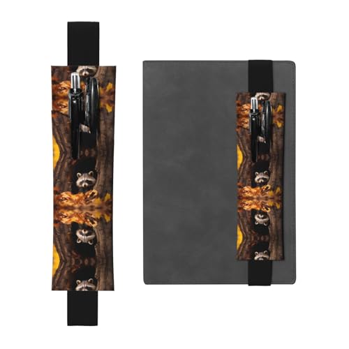 Leder-Stifthalter, Lesezeichen, LLKGOT Waschbär in einem Baumloch, Druck für Hardcover-Tagebücher, Tagebücher, Planer – verstellbarer Riemen Leder-Stifthalter, Lesezeichen, LLKGOT Waschbär in einem Baumloch, Druck für Hardcover-Tagebücher, Tagebücher, Planer – verstellbarer Riemen von LLKGOT