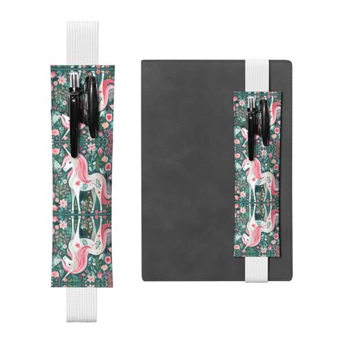 Leder-Stifthalter, Lesezeichen, LLKGOT mit langhaarigen Einhörnern, Druck für Hardcover-Tagebücher, Tagebücher, Planer, verstellbarer Riemen Leder-Stifthalter, Lesezeichen, LLKGOT mit langhaarigen Einhörnern, Druck für Hardcover-Tagebücher, Tagebücher, Planer, verstellbarer Riemen von LLKGOT
