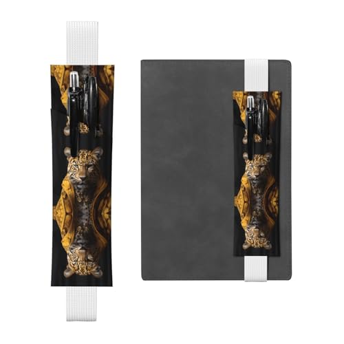 Leder-Stifthalter, Lesezeichen, Leopardenmuster in Lederjacke, Druck für Hardcover-Tagebücher, Tagebücher, Planer, verstellbarer Riemen, LLKGOT Leder-Stifthalter, Lesezeichen, Leopardenmuster in Lederjacke, Druck für Hardcover-Tagebücher, Tagebücher, Planer, verstellbarer Riemen, LLKGOT von LLKGOT