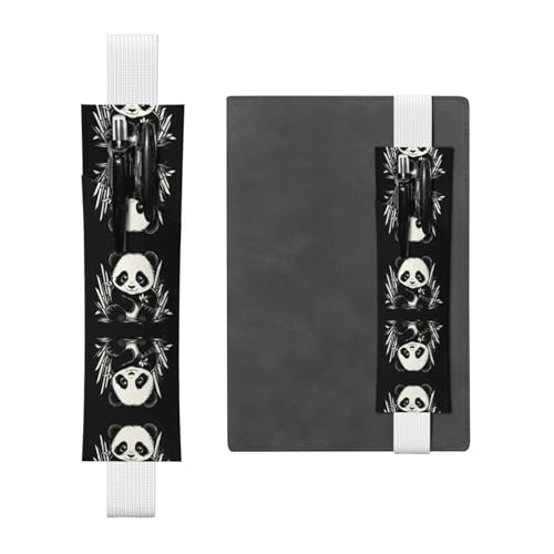 Leder-Stifthalter, Lesezeichen, Panda, mit Blumendruck, für Hardcover-Tagebücher, Tagebücher, Planer, verstellbarer Riemen, Tasche Leder-Stifthalter, Lesezeichen, Panda, mit Blumendruck, für Hardcover-Tagebücher, Tagebücher, Planer, verstellbarer Riemen, Tasche von LLKGOT