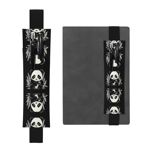 Leder-Stifthalter, Lesezeichen, Panda, mit Blumendruck, für Hardcover-Tagebücher, Tagebücher, Planer, verstellbarer Riemen, Tasche Leder-Stifthalter, Lesezeichen, Panda, mit Blumendruck, für Hardcover-Tagebücher, Tagebücher, Planer, verstellbarer Riemen, Tasche von LLKGOT