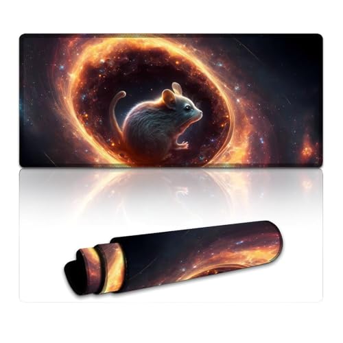 Animal Mouse Gaming-Mausmatte,erweitertes Mauspad (40 x 90 x 0,3 cm),Schreibtischunterlage mit weicher,glatter Oberfläche und rutschfester Gummiunterseite für Gamer,Büro und Schreibtischdekor zu Hause von LLONGKT