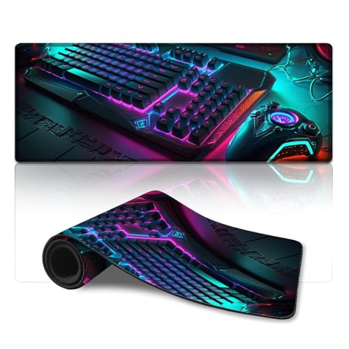 Computer-Mauspad, Gaming-Controller, erweitertes Mauspad (30 x 80 cm), Tastaturpad für Computer und Laptop, Home-Office-Gaming von LLONGKT