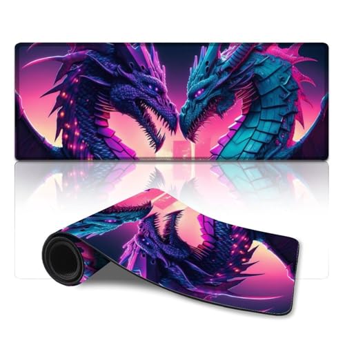 Computer-Mauspad Brave Dragon Long XL-Mauspads (11,81 x 31,50 x 0,11 Zoll) Mäusepad für Computer, Laptop, Büro, Zuhause und unterwegs von LLONGKT