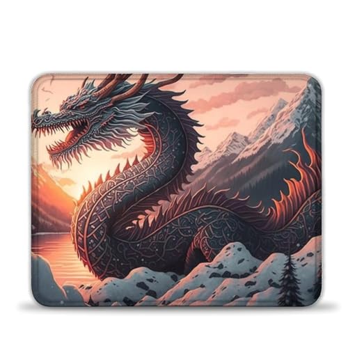 Gaming-Mauspad, Japanisches Wellendrachen-Schreibtischpad mit Rutschfester, wasserabweisender Gummioberfläche für das Home-Office und das Gaming-Zimmer 25x30cm Gaming-Mauspad, Japanisches Wellendrachen-Schreibtischpad mit Rutschfester, wasserabweisender Gummioberfläche für das Home-Office und das Gaming-Zimmer 25x30cm von LLONGKT