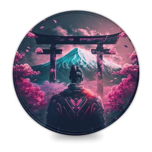 Gaming-Mauspad „The Way of The Samurai“ (20,3 cm), hochwertiges Mauspad, dick genug für hervorragende Geschwindigkeit und Kontrolle, rutschfeste Gummiunterseite von LLONGKT