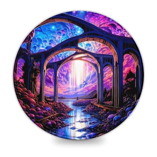 Gaming-Mauspad Dream Bridge 20x20cm, rundes Schreibtischpad mit ausfranssicheren Nähten und Gummiunterseite für präzise Kontrolle im Büro/Zuhause/Geschenk Gaming-Mauspad Dream Bridge 20x20cm, rundes Schreibtischpad mit ausfranssicheren Nähten und Gummiunterseite für präzise Kontrolle im Büro/Zuhause/Geschenk von LLONGKT
