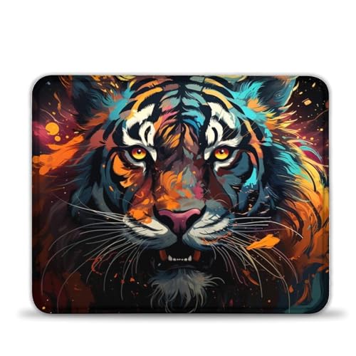 LLONGKT Buntes Mauspad mit Neon-Tiger-Motiv 25x30cm, Mauspad für Damen und Kinder, kabellose Maus, Laptops, Tastaturablage, Zuhause, Büro, Reisen LLONGKT Buntes Mauspad mit Neon-Tiger-Motiv 25x30cm, Mauspad für Damen und Kinder, kabellose Maus, Laptops, Tastaturablage, Zuhause, Büro, Reisen von LLONGKT