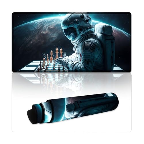LLONGKT Chess Universe Gaming-Mauspad, Computer-Mauspad (30 x 60 x 0,3 cm), Schreibtischunterlage mit genähten Kanten, rutschfestem Gummi, wasserdicht und langlebig für Zuhause, Büro, Gaming von LLONGKT