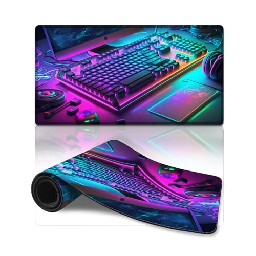 LLONGKT Computer-Mauspad, Gaming-Controller, erweitertes XXL-Mauspad (40 x 75 cm), Schreibtischunterlage, geeignet für Verschiedene Szenarien wie Arbeit, Spielen und Lernen von LLONGKT
