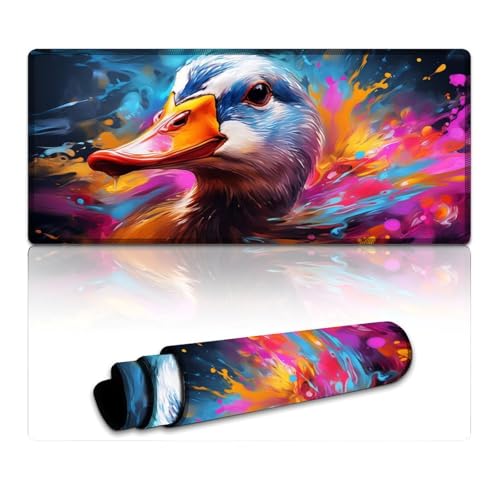 LLONGKT Duck Mouse Pad, wasserdichtes Mauspad (40 x 90 x 0,3 cm), Tastaturpad, verbesserte Präzision und Geschwindigkeit, Gummibasis für stabilen Halt auf glatten Oberflächen von LLONGKT